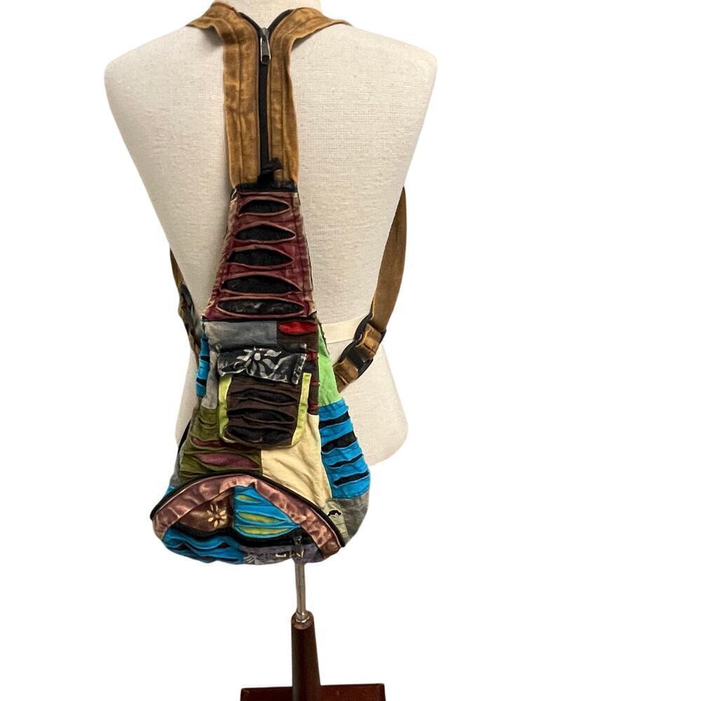 Hobo Backpack Crossbody Hippie Sling Colorful Maximalist New Orleans Slouch